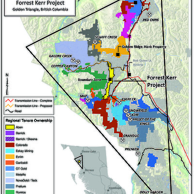 Golden Triangle Area, BC Claims Map