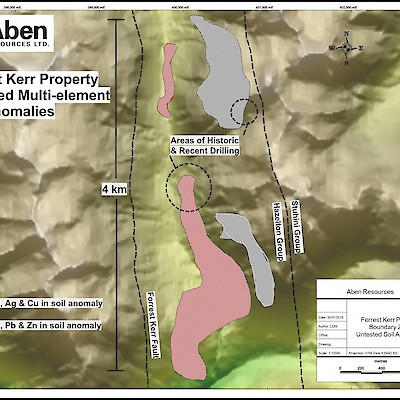 Forrest Kerr, BC, Boundary Untested Soil Anomalies