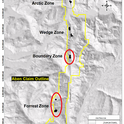 Forrest Kerr Project, BC, Future Targets Map