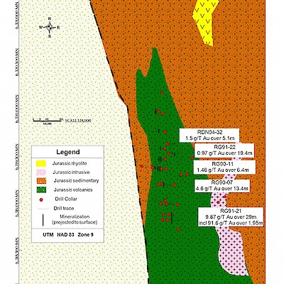 2017 Forrest Kerr, BC Carcass Creek Zone Map